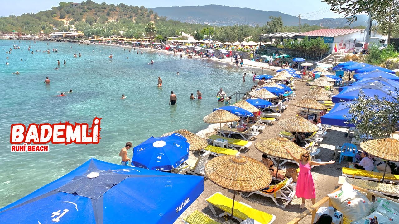 TÜRKİYE 'nin MALDİVRELİ OLARAK BİLİNEN KİLLİK KOYUNDAKİ RUHİ BEACH RESTAURANT İZMİR DİKİLİ BADEMLİ