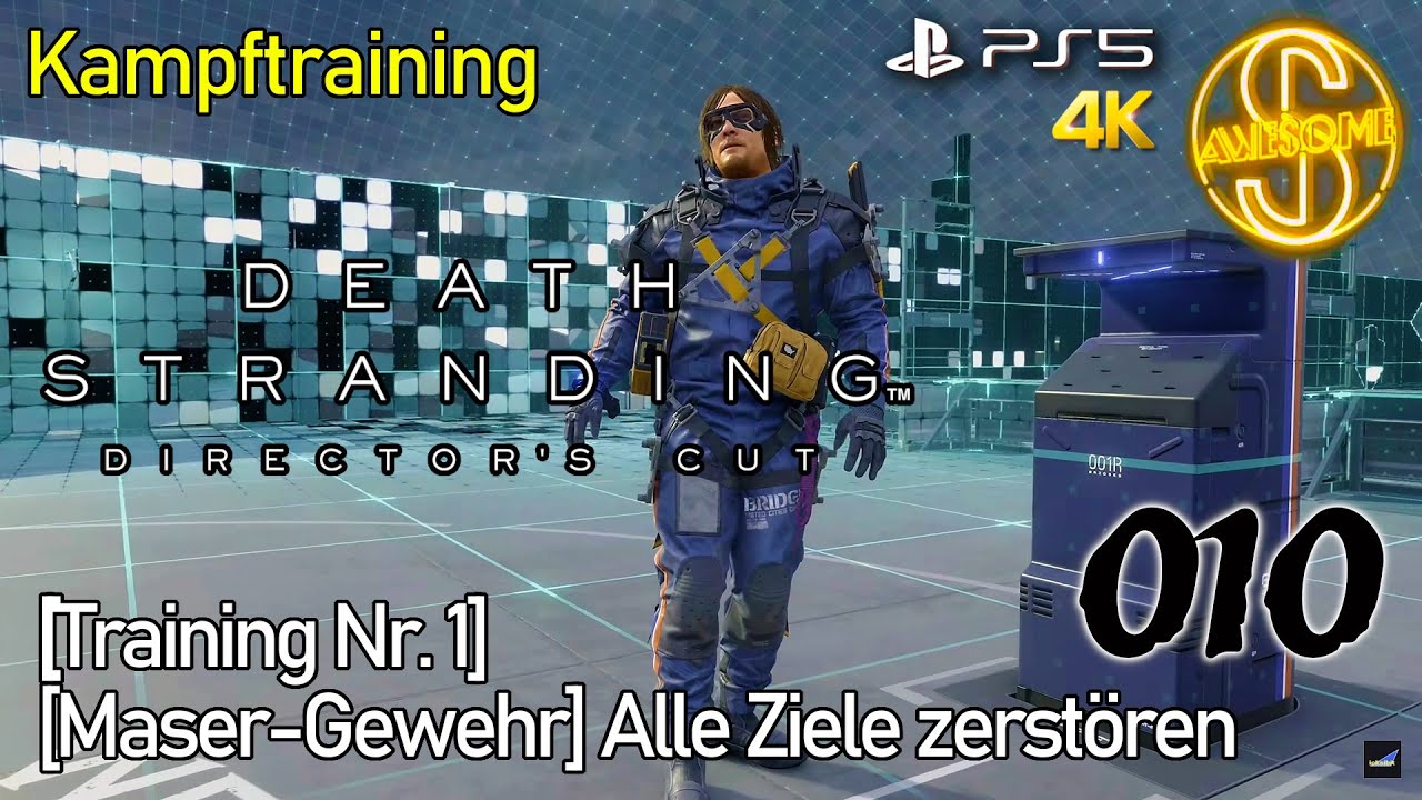 Death Stranding PS5 #010 • Training #1 [Maser-Gewehr] Alle Ziele zerstören [S] • Director's Cut
