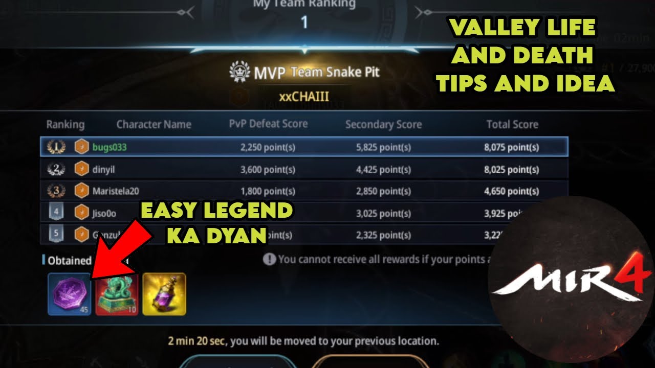 Mir4 - Valley Life and Death Tips And Idea :Warrior Class