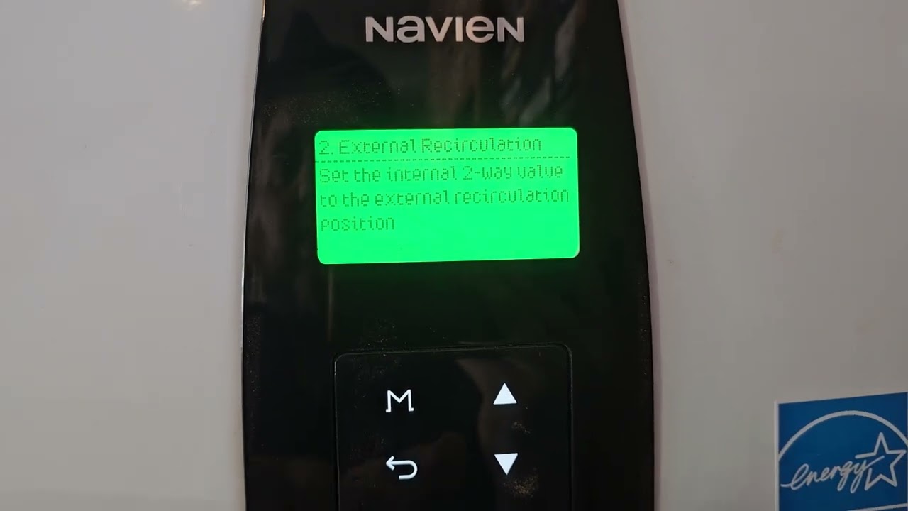 Как включить рециркуляцию на Navien NPE-240A2