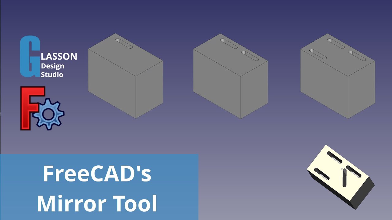 Как использовать инструмент «Зеркало» в верстаке Part Design Workbench FreeCAD