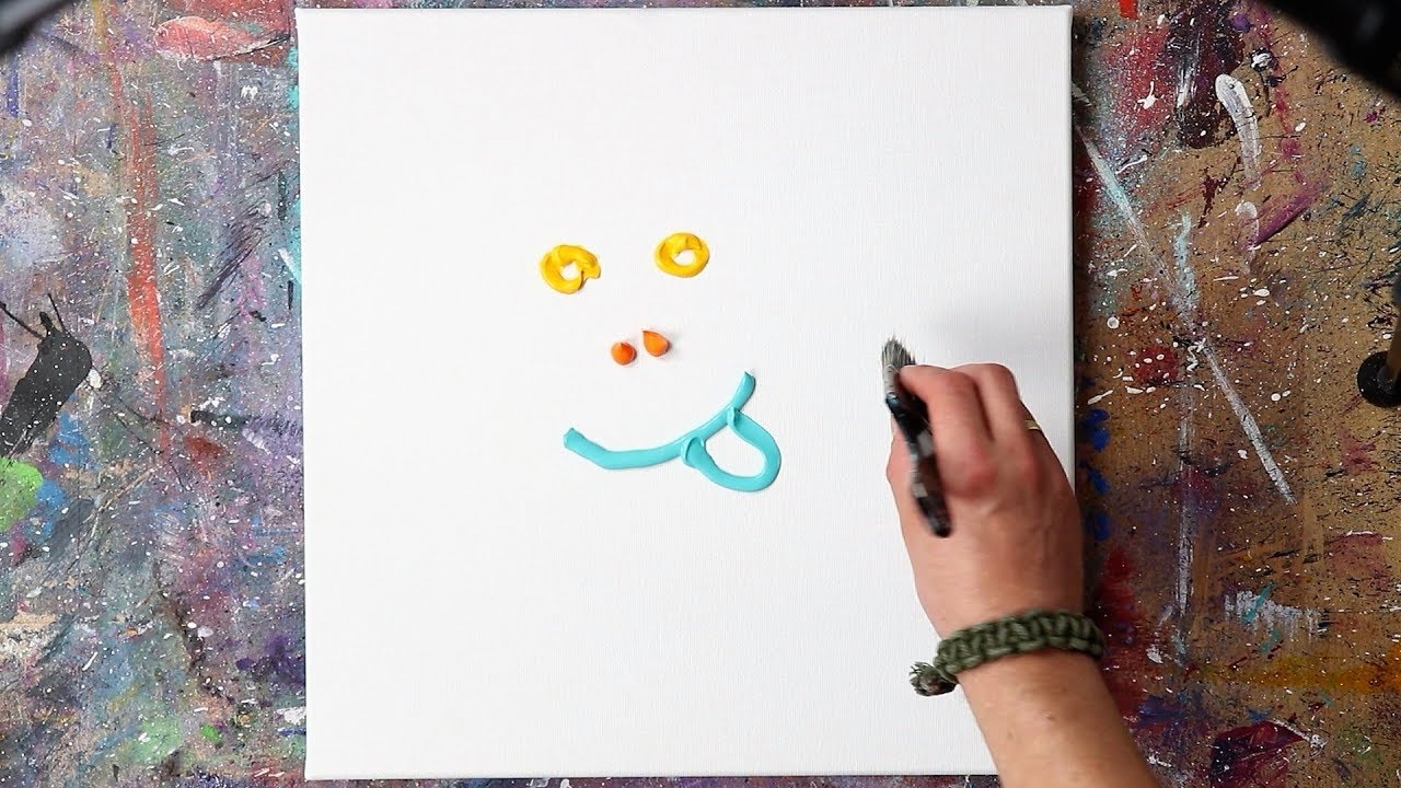 Abstract Painting / Easy & Fun / Acrylics / Palette Knife Techniques / Demo #045
