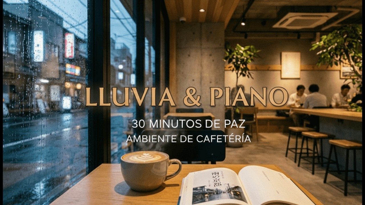 (30 Minutos) de Piano Relajante y Lluvia en la Ciudad 🌧️ | Música para Concentrarse