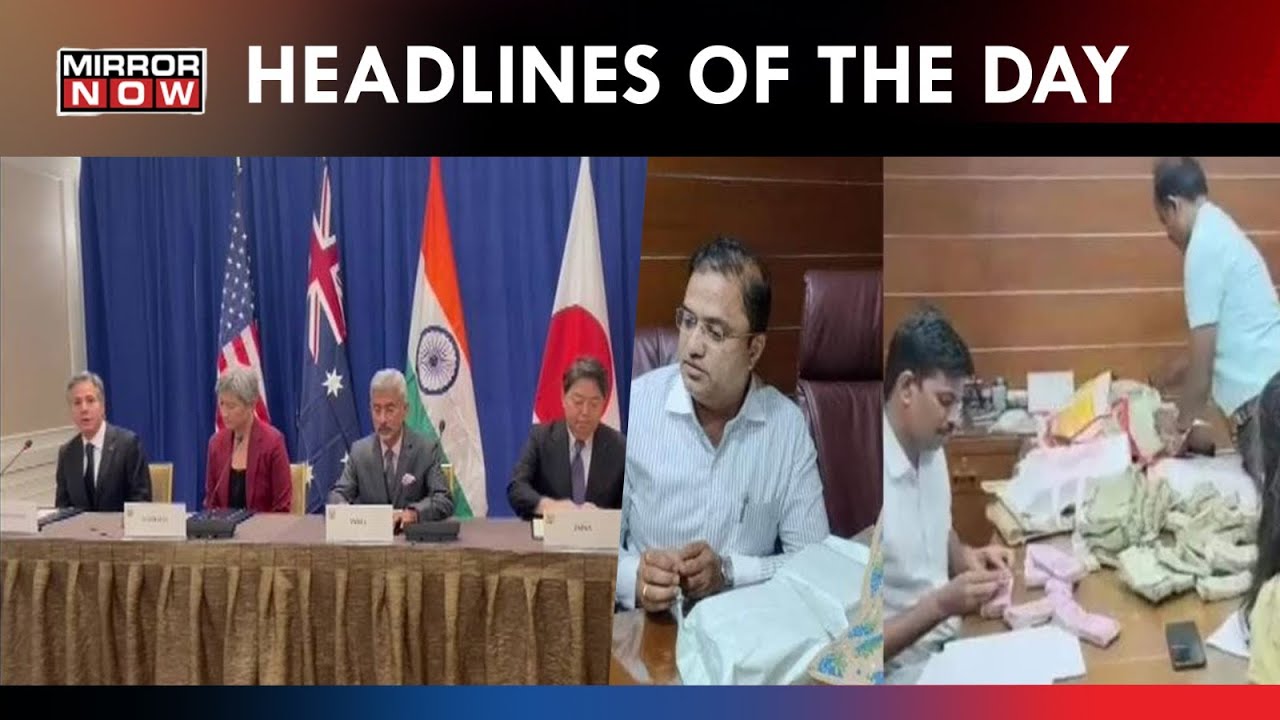 Karnataka MLA Son Caught Taking Bribe | Quad Foreign Ministers Meet In Delhi | Top Headlines