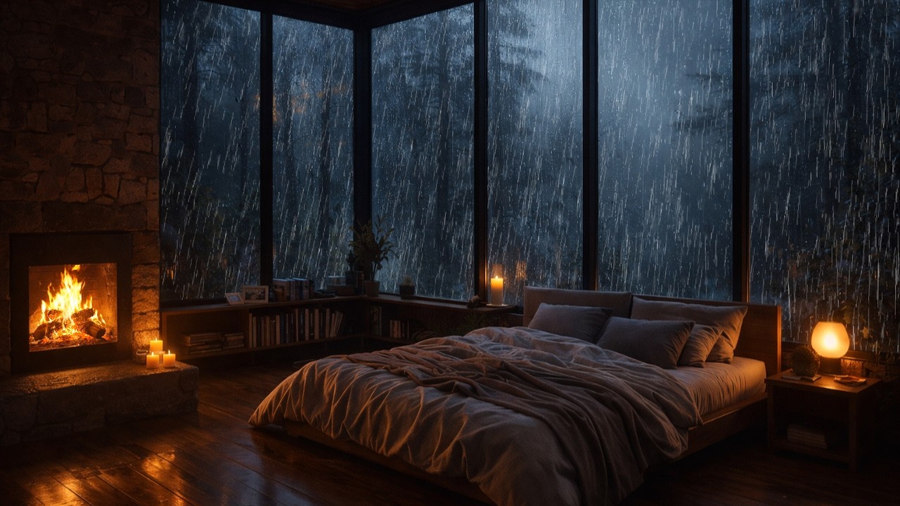 Heavy Night Rain ASMR 🌧️ Relaxing Rain Sounds for Deep Sleep and Mental Calm