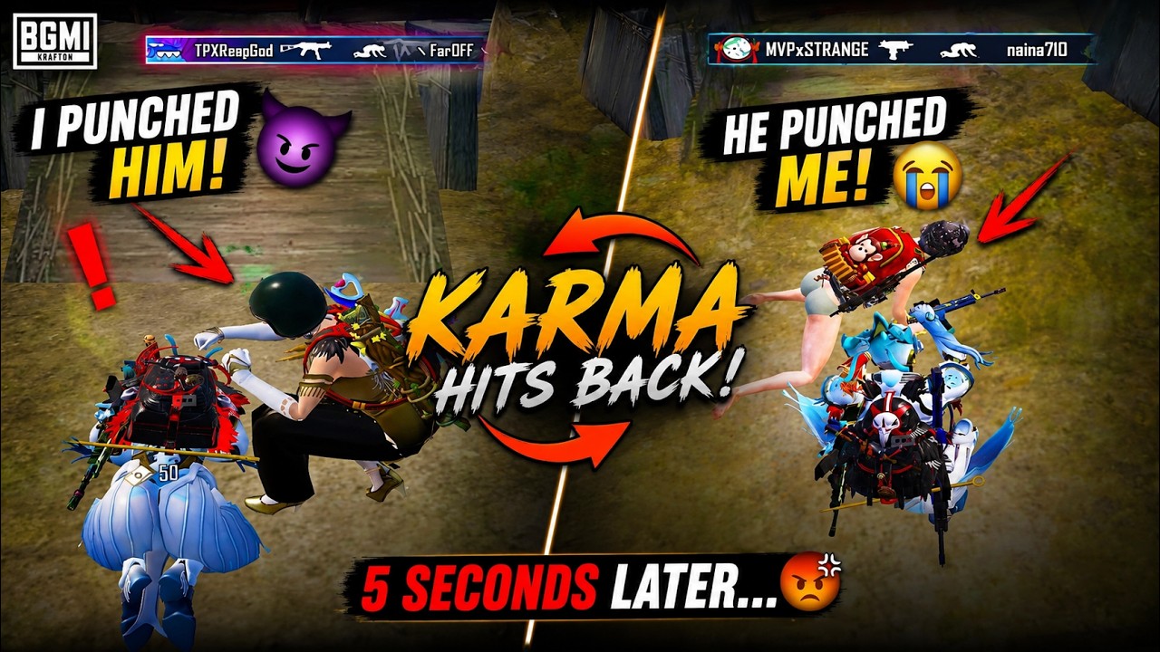INSTANT KARMA MOMENT IN BGMI 😱 FIST FIGHT IN HOTDROP - INTENSE BGMI GAMEPLAY