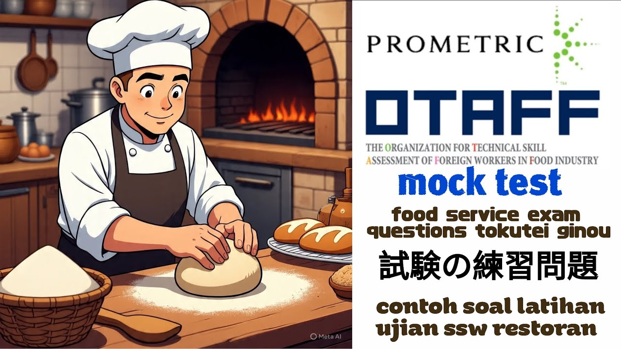 mock test food service exam practice questions  tokutei ginou /  soal latihan ujian ssw restoran |7