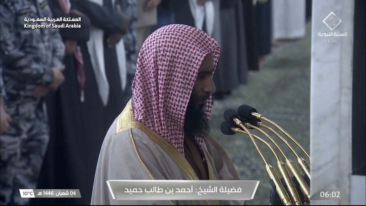 صلاة الفجر الإثنين 4 شعبان 1446 هـ من المسجد النبوي | الشيخ أحمد طالب حميد