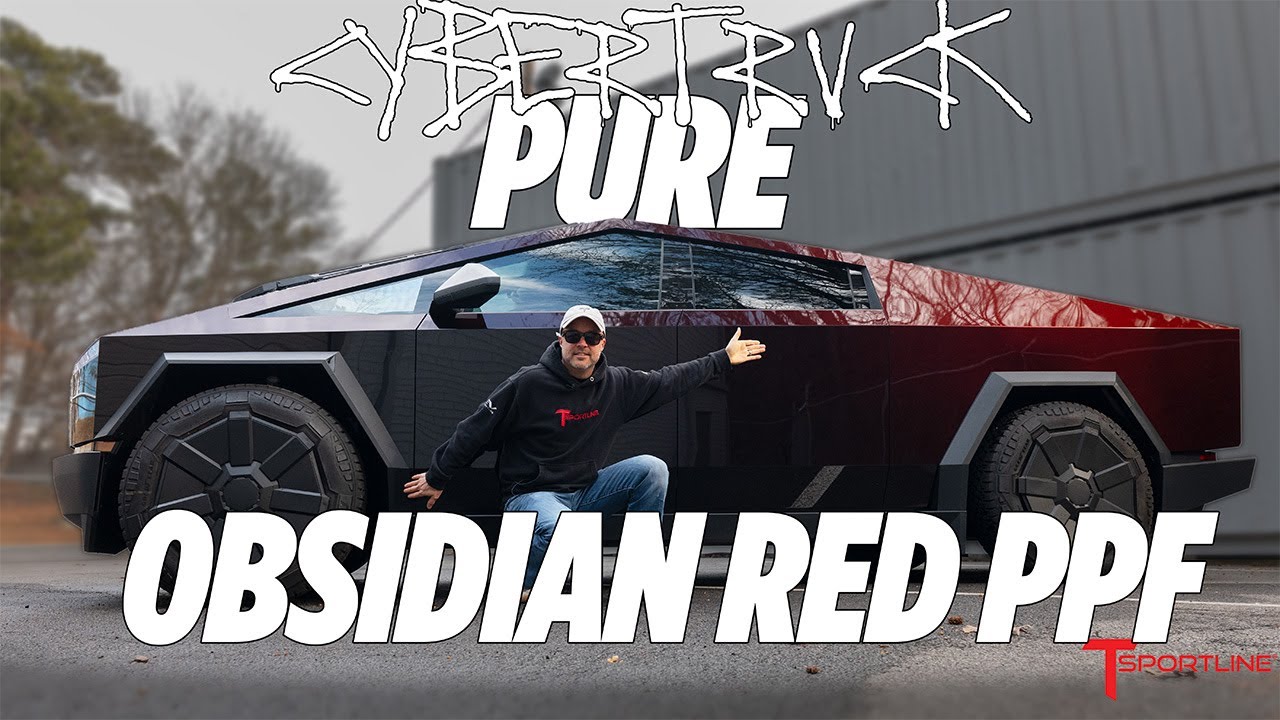🤯 Crazy Color Fade Cybertruck! Is it Black or Red!? 🖤♥️ Merged! PURE Obsidian Red PPF Installed