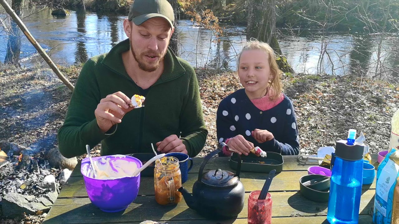 Våfflor över öppen eld- Outdoor family VLOGG