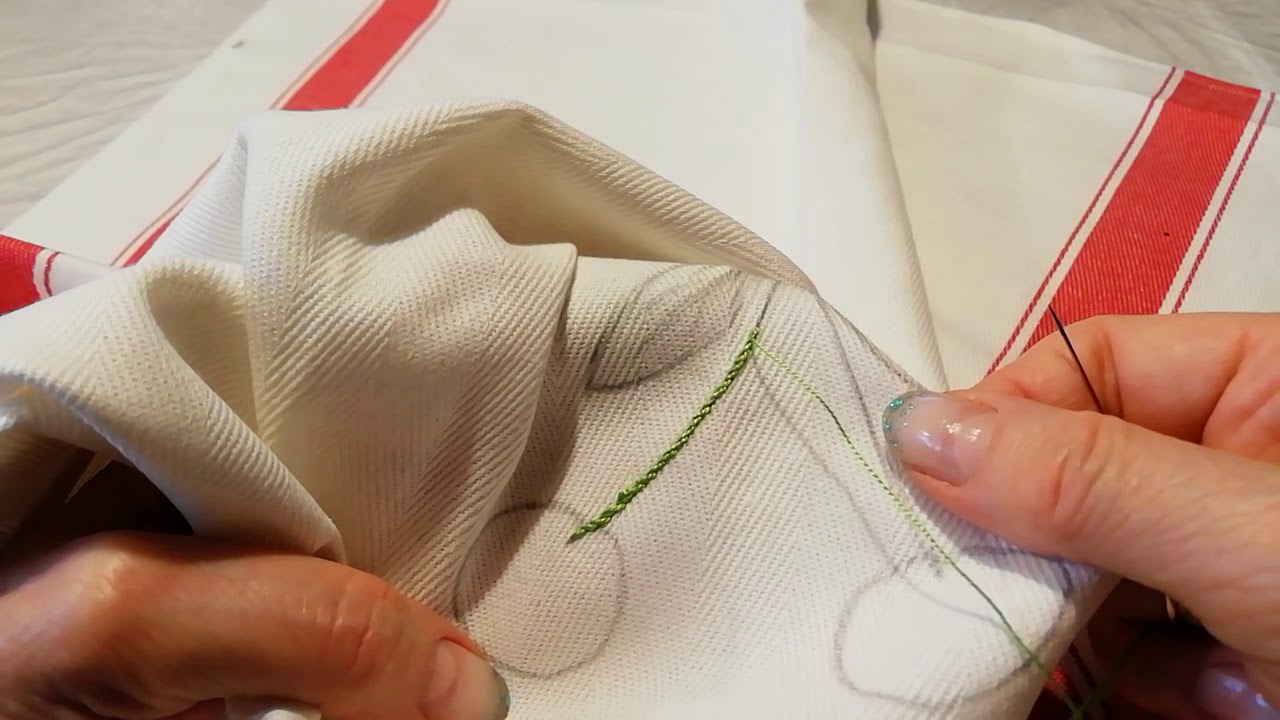 Il Baule Della Nonna  punto erba punto catenella.