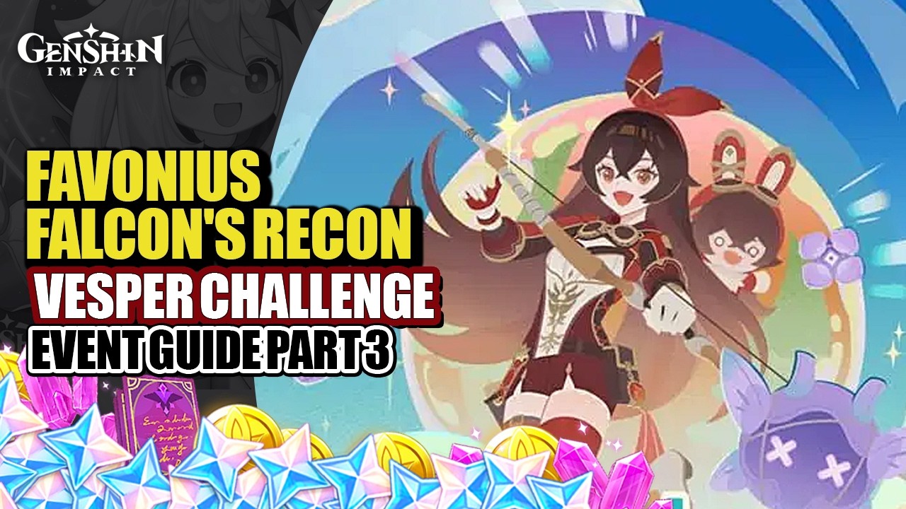 Favonius Falcon's Recon Log Event Guide Part 3 | Vesper's Obstacle Challenge | Genshin Impact Luna V