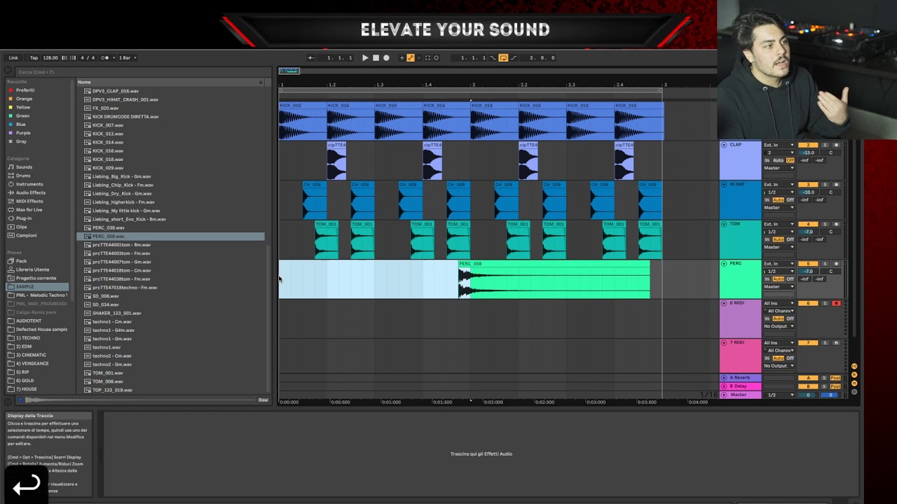 Modifichiamo il Groove in Ableton Live 10 [005] [CORSO DI ABLETON LIVE 10 DALLE BASI] [TECHNO HOUSE]
