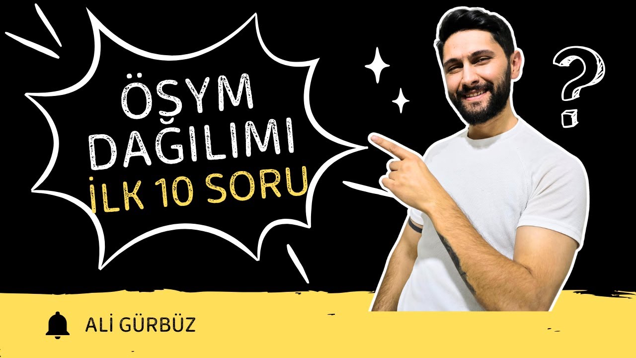 Soru Dağılımına Göre AYT Tarih İlk 10 Soru Tahmin - Ali Gürbüz #ayt