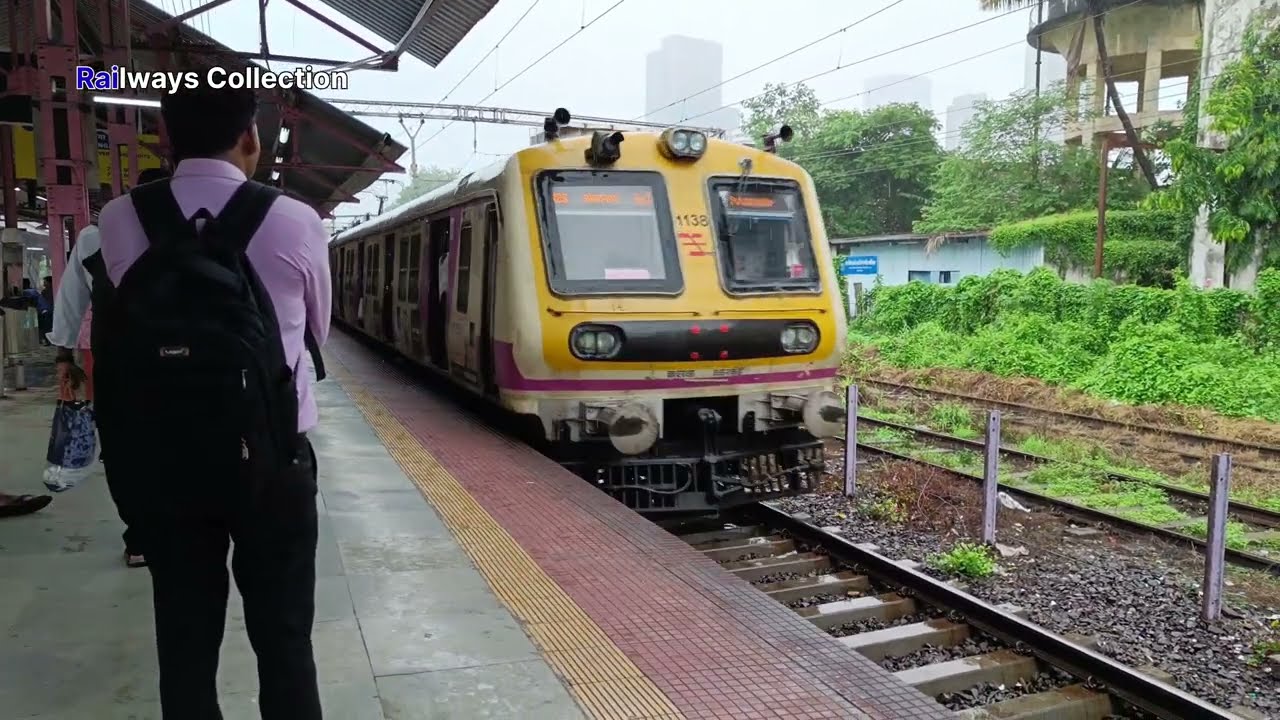 Ambernath Local Train Arrivel and Departure from Matunga Station Mumbai