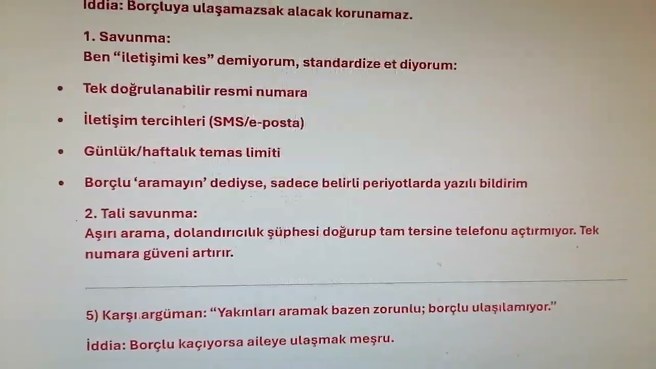 KREDİ BORÇ DENGESİ ÖNERİLERİNE KARŞI ARGÜMANLARA VERİLECEK TALİ ÖNERİLER