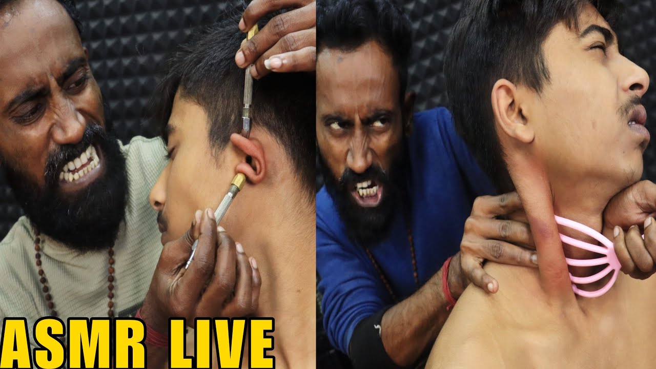 Wolverine Massage Therapy by Master Tapas | Head Massage & Neck Cracking | Heavy Oil Chest Massage