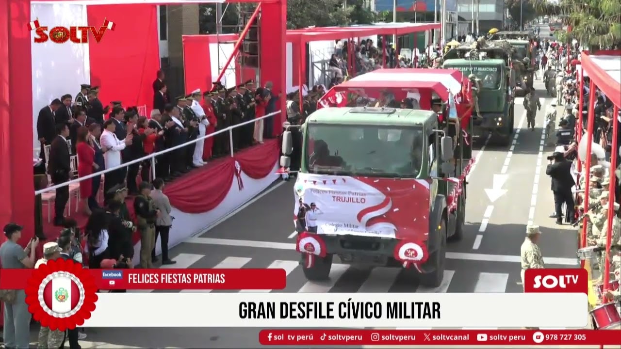 Trujillo: unidades vehiculares del ejército presentes en el Desfile Cívico Militar 2025