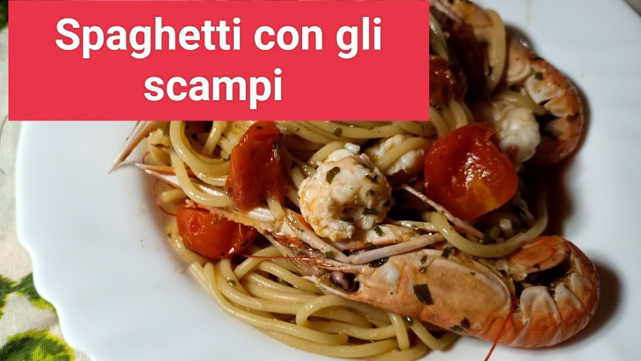 Spaghetti con gli scampi facili facili