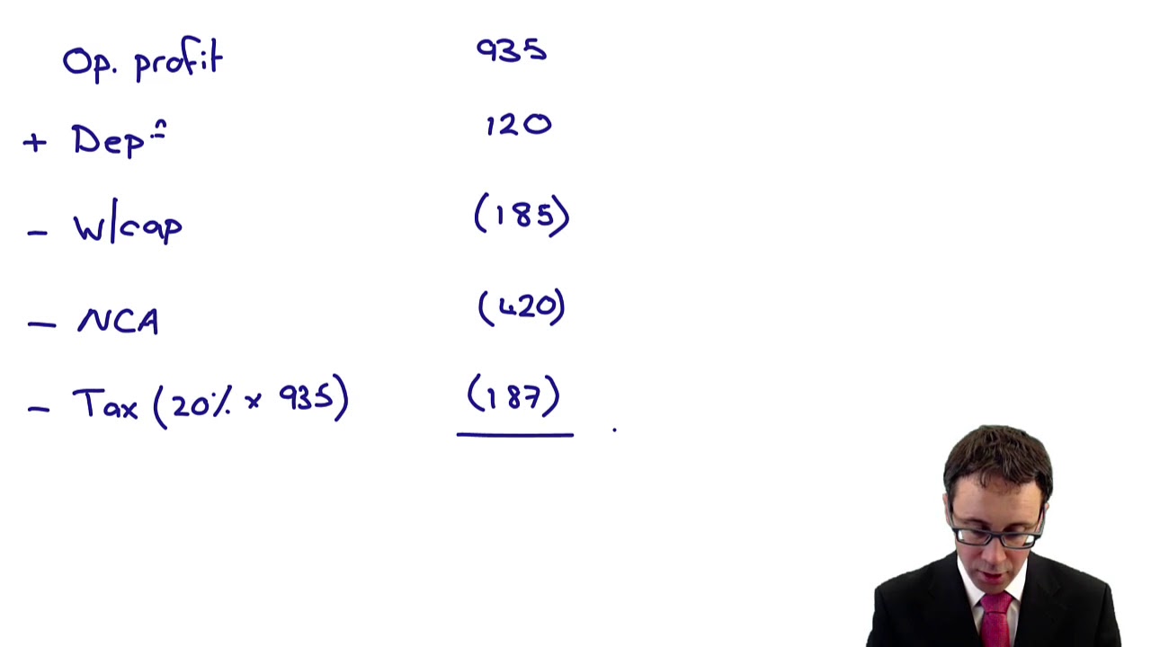 Free cash flow &ndash; example - CIMA F3 lecture