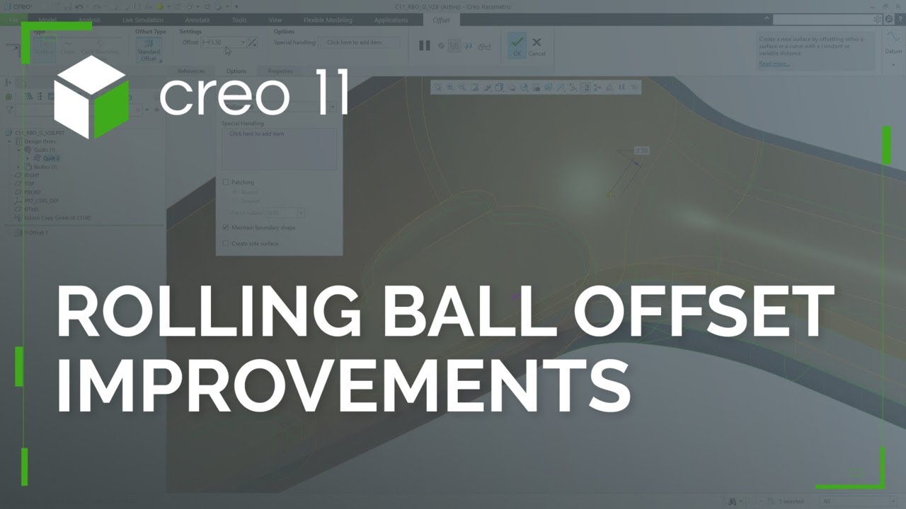Rolling Ball Offset Improvements | Creo 11