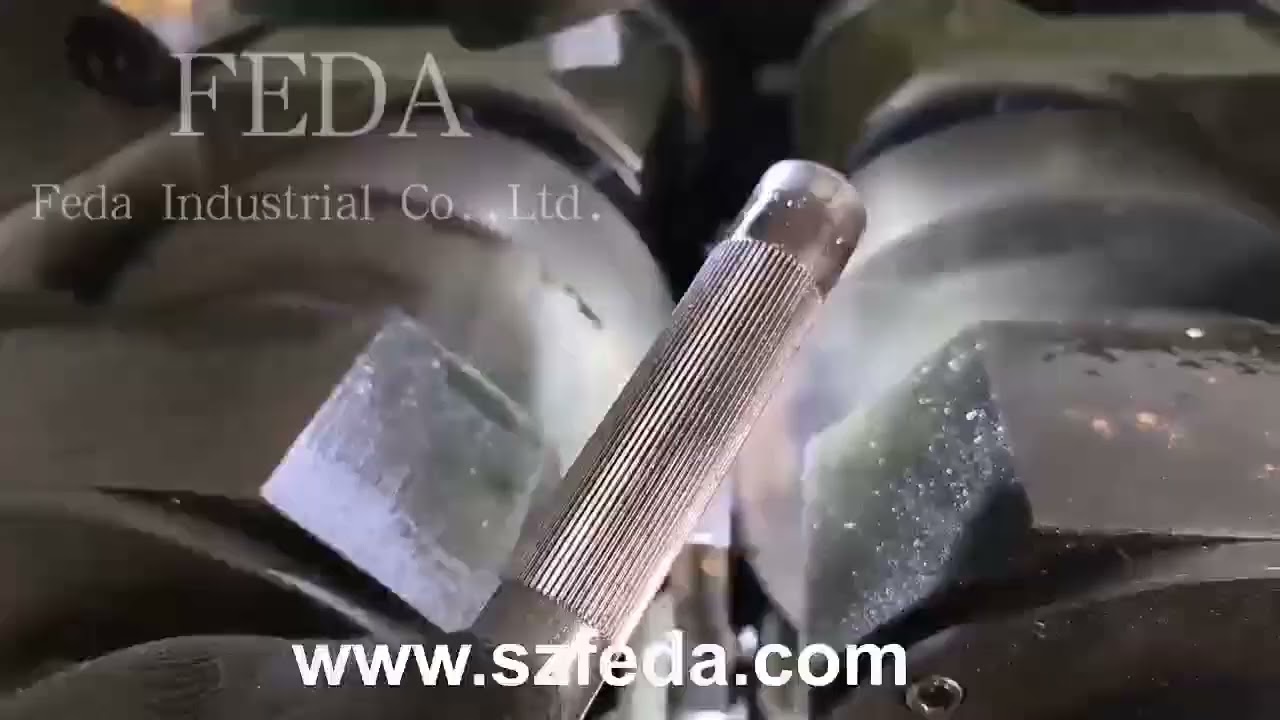 FD-50T Hydraulic thread rolling machine, automatic feeding with adjuatable brackets.