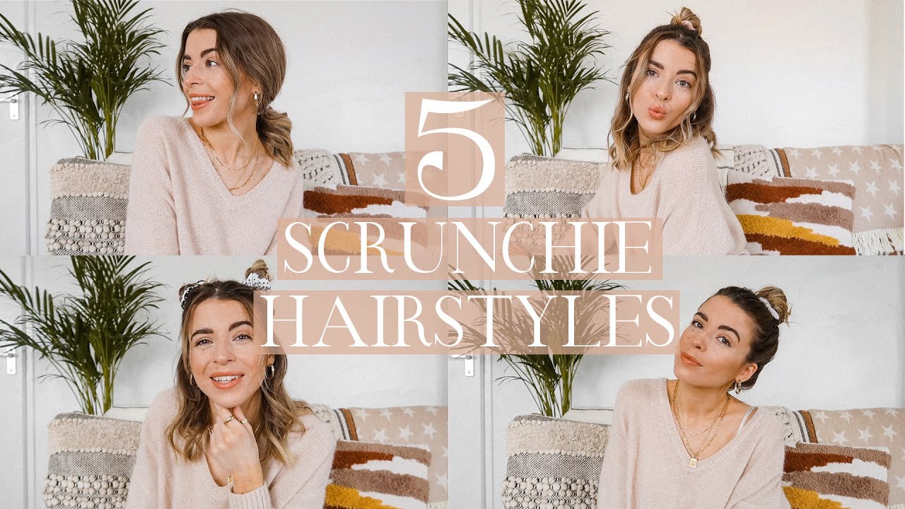 5 EASY HAIRSTYLES USING SCRUNCHIES // Charlotte Olivia