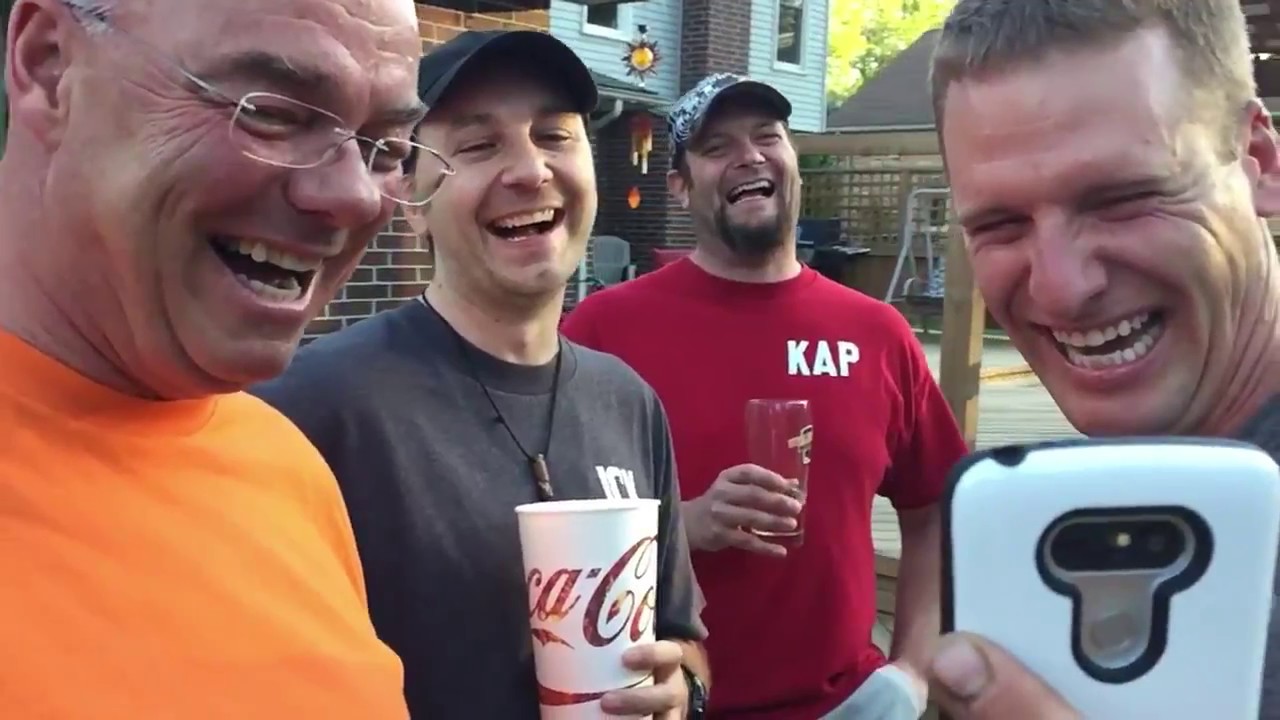 Laughing at slow motion video