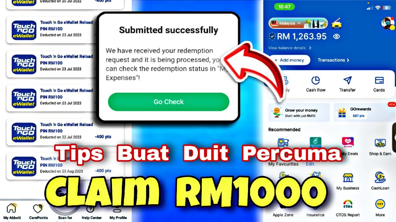 RAHSIA ! Cara dapat duit PERCUMA RM1000 tng (2026) guna Apps Je
