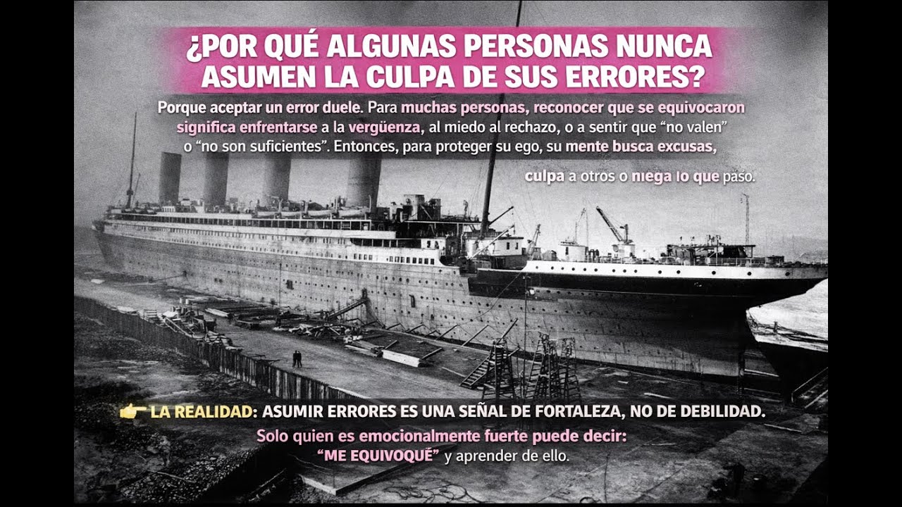 PORQUE ALGUNAS PERSONAS NUNCA ASUMEN LA CULPA DE SUS ERRORES?