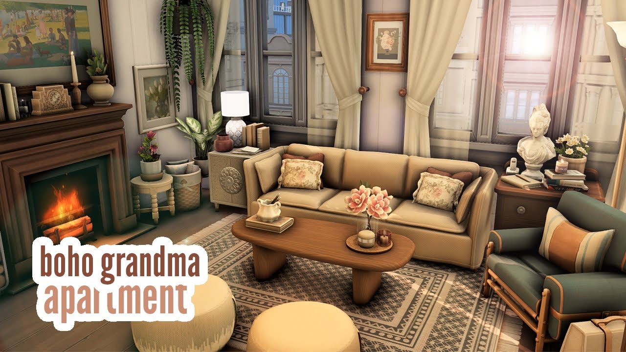boho grandma \\ The Sims 4 CC speed build