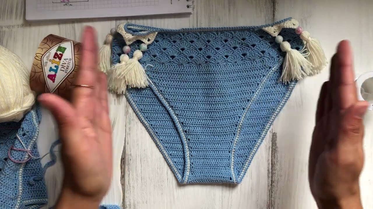 knitted swimsuit .Детский купальник крючком.Мастеркласс.Часть 1(вяжем трусики купальника)