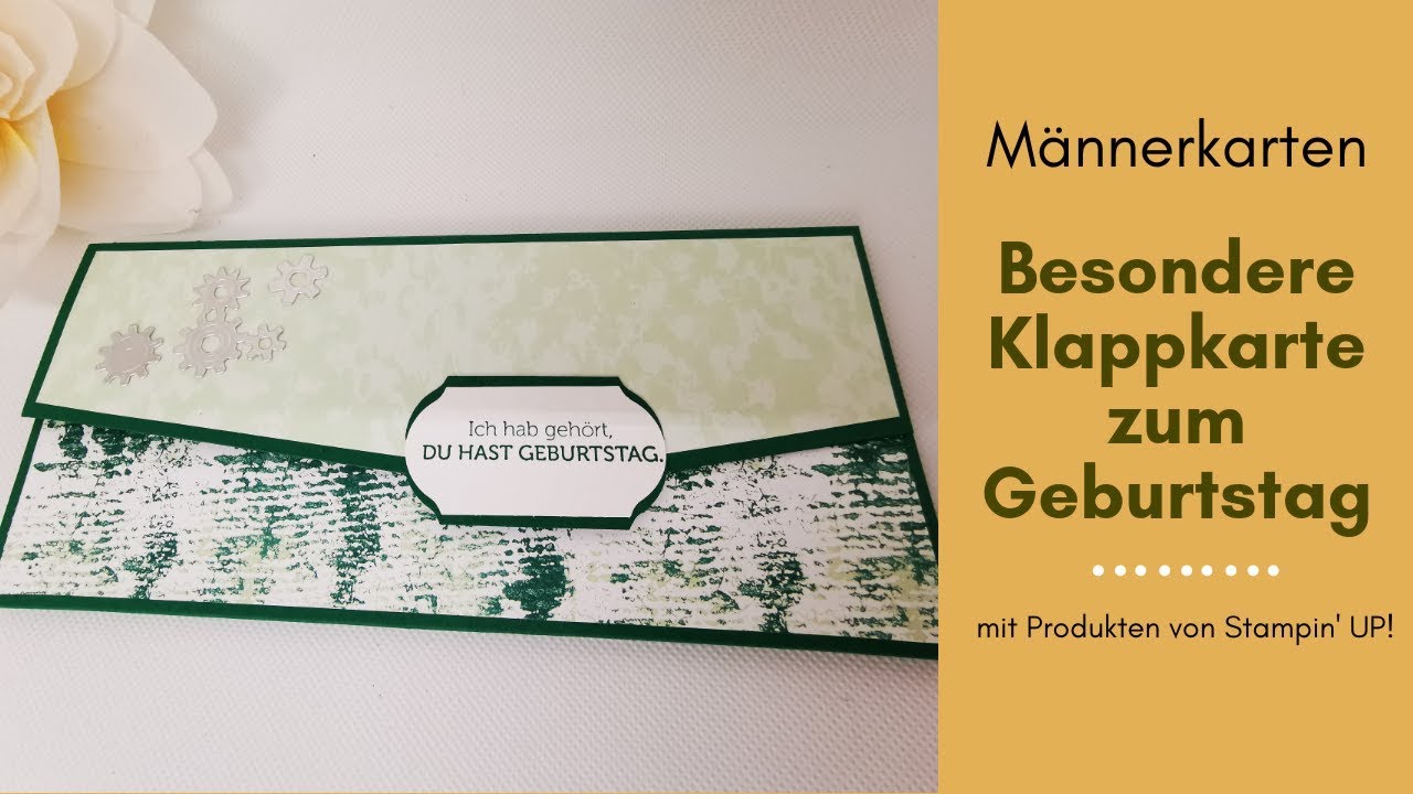 Besondere Klappkarte mit Geldfach für einen Mann zum Geburtstag Stampin` Up!