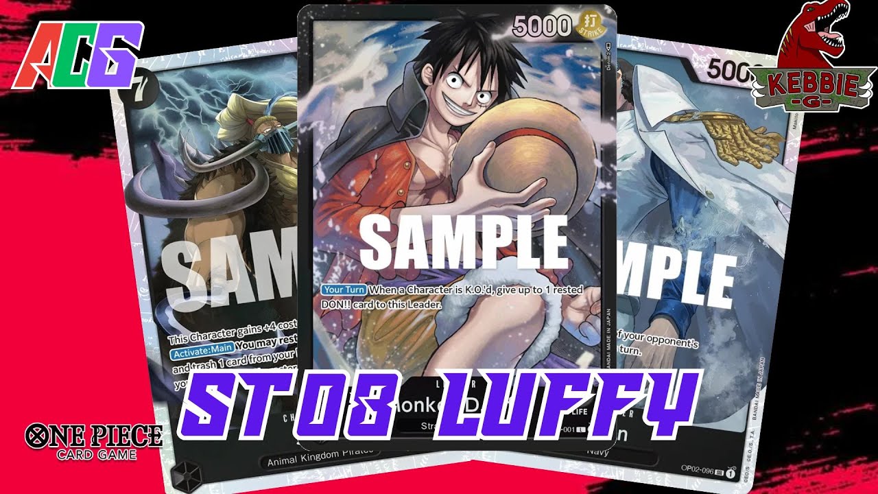 ST08 Luffy | One Piece TCG | Rozgrywka OP12 | Rękawica każdego przyw&oacute;dcy