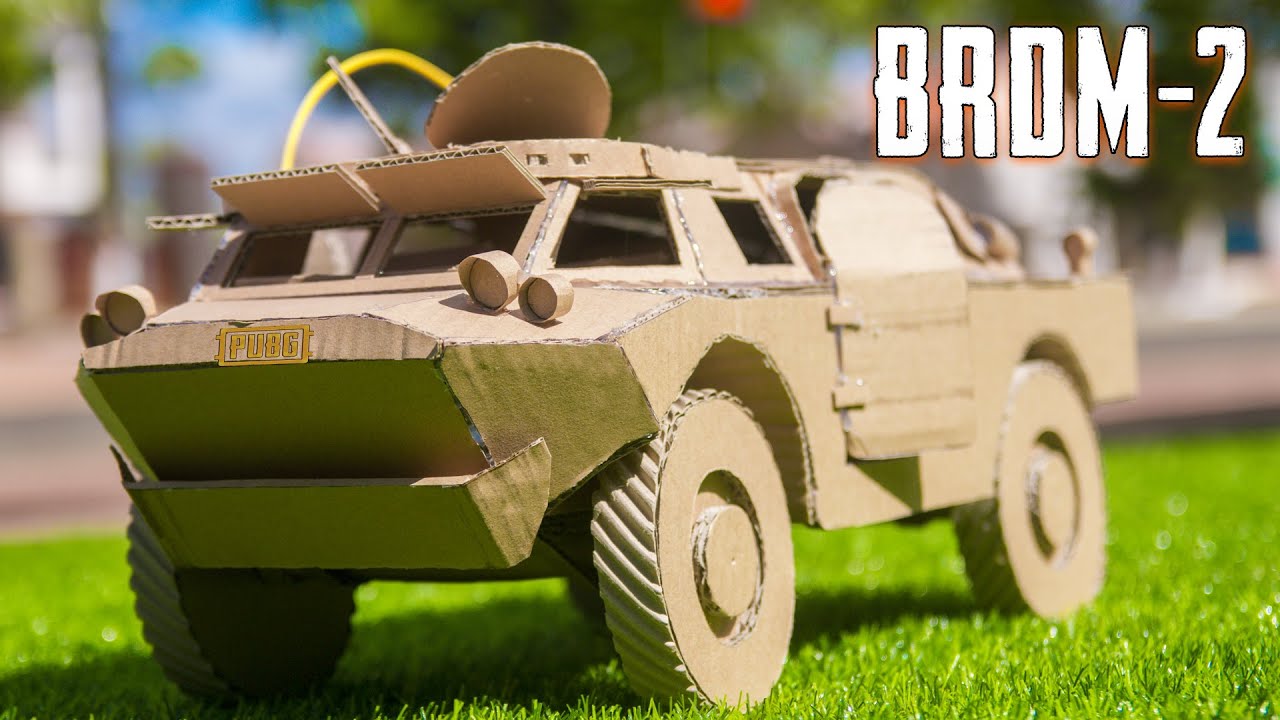 How To Make BRDM-2 Vehicle in PUBG Mobile From Cardboard 