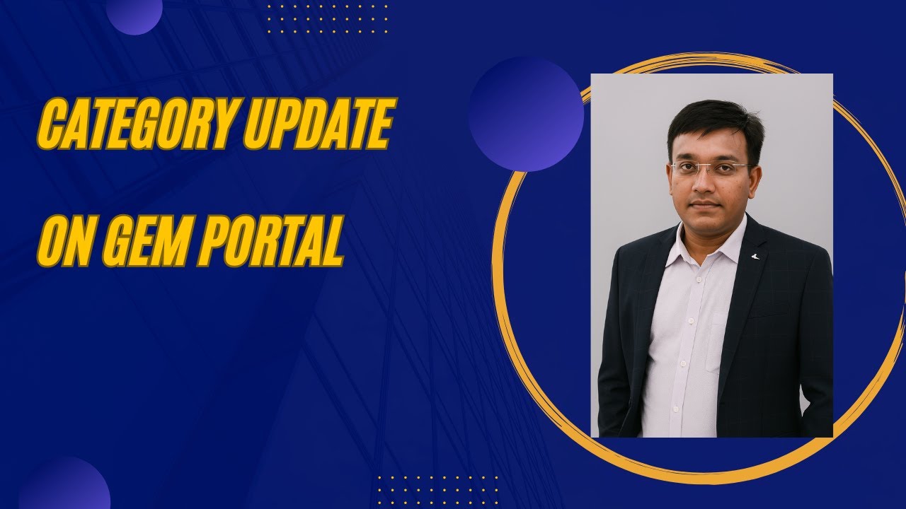 Category upgrade  on GeM portal