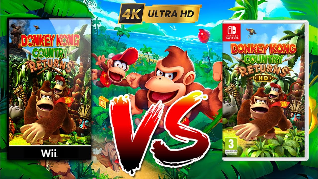 Donkey Kong Country Returns HD Switch VS Wii