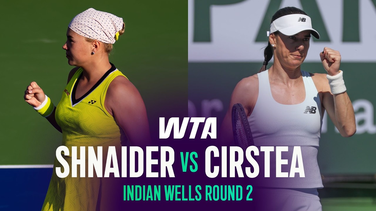 Diana Shnaider vs. Sorana Cirstea | 2026 Indian Wells Round 2 | WTA Match Highlights