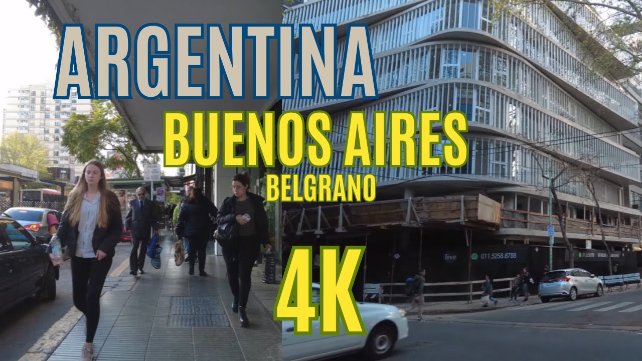 4K Walking Tour Recorrido en Buenos Aires - Argentina. Barrio Belgrano