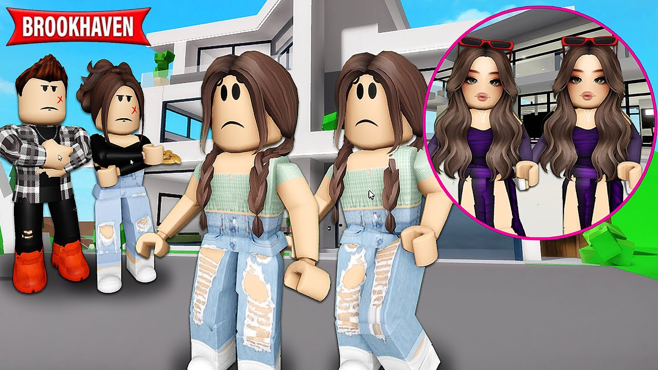 AS GÊMEAS REJEITADAS PELOS PAIS FICARAM RICAS | Historinhas Brookhaven RP | Roblox