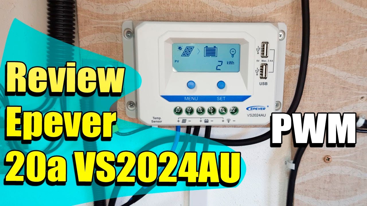 🌞Review Controlador De Carga Epever Pwm 20a VS2024AU I USANDO O CONTROLADOR PWM NA ENERGIA SOLAR 🌞