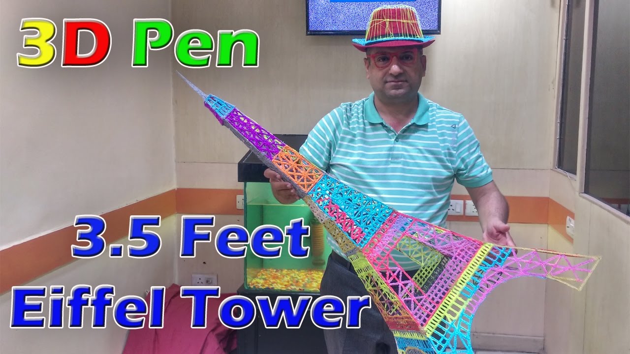 3D pen - Eiffel tower drawing 3.5 feet tall amazing looks