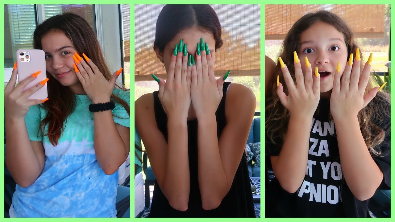 LAST ONE TO WEAR LONGEST NAILS WIN !!! | SISTER FOREVER