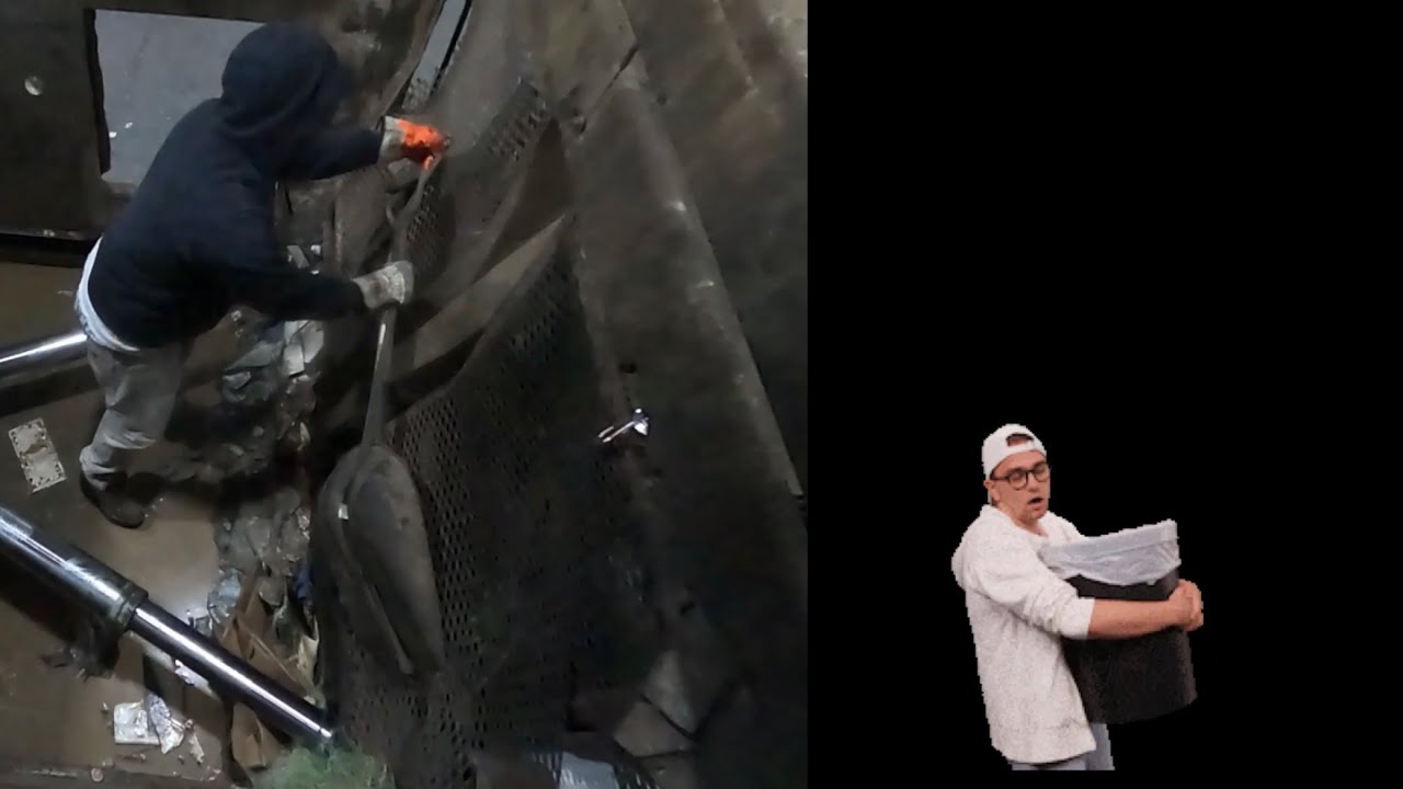 Clean garbage from behind the blade