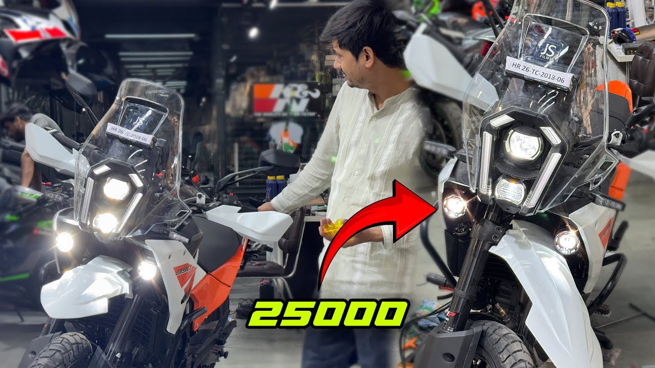 KTM Adv 390 pe kardiya pehla mota kharcha 🥰 Dil khush lights hai ye 👍