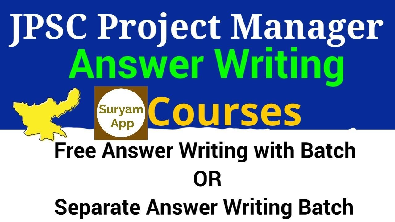 JPSC Project Manager Answer Writing