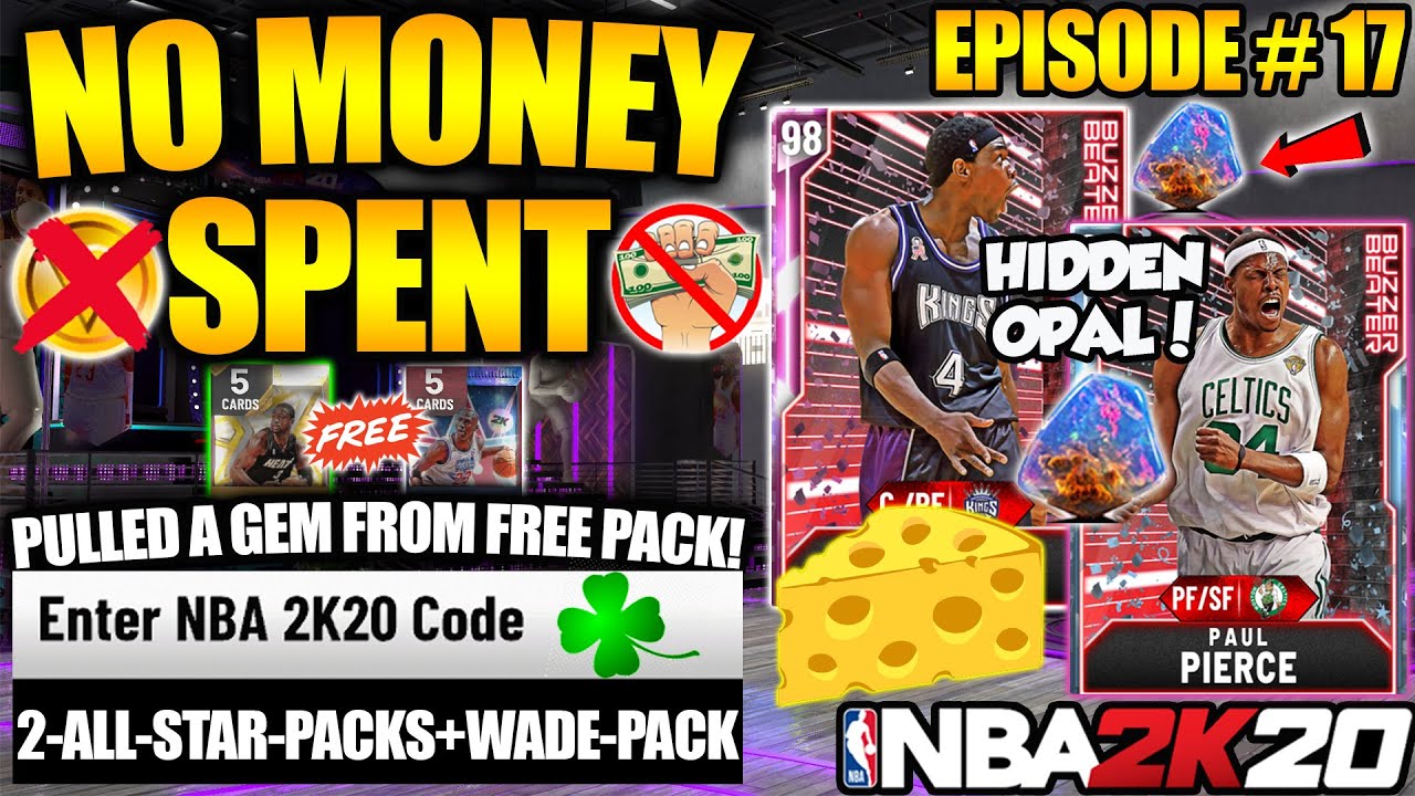 NBA 2K20 NO MONEY SPENT #17 - 3 NEW LOCKER CODES FOR FREE PACKS AND FOUND A HIDDEN OPAL IN MYTEAM