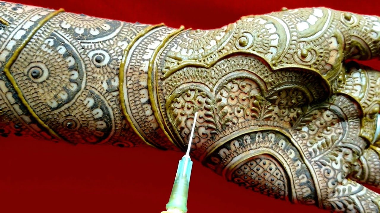 Rajasthani mehandi design l rajwadi mhndi l easy simple traditional mehndi design l henna injection