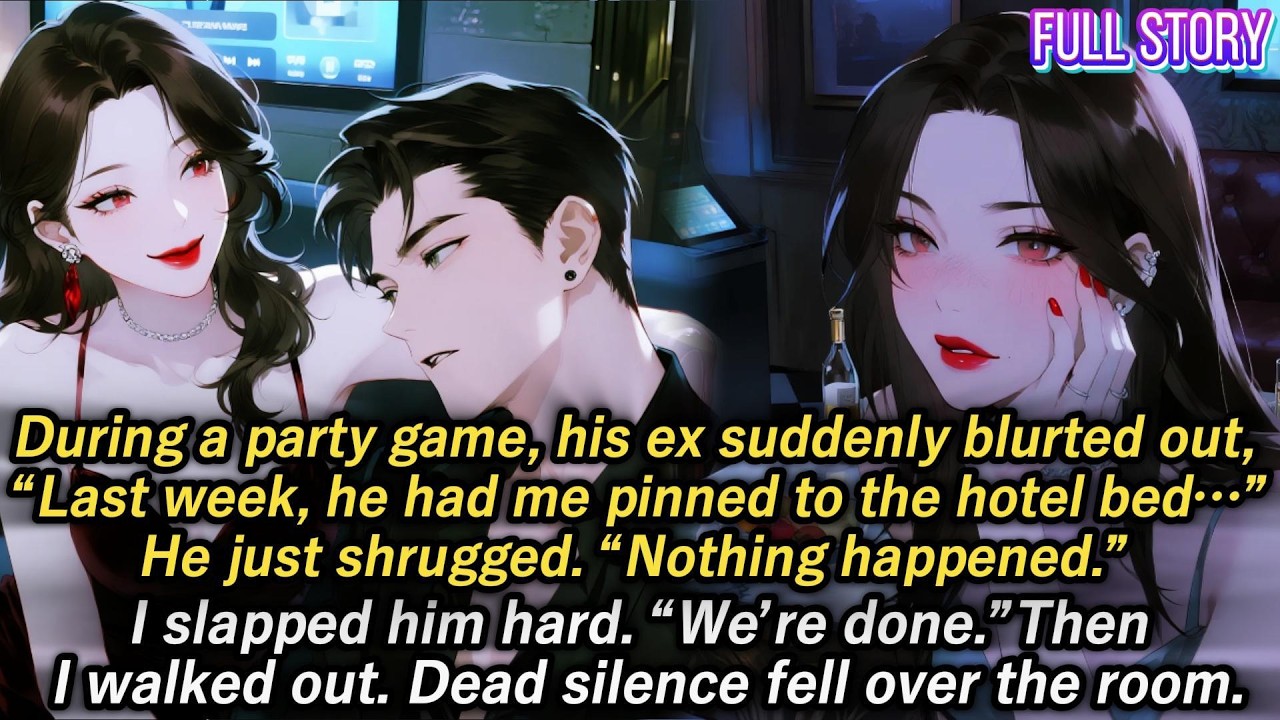 During a party game, his ex suddenly blurted out, “Last week, he had me pinned to the hotel bed…”