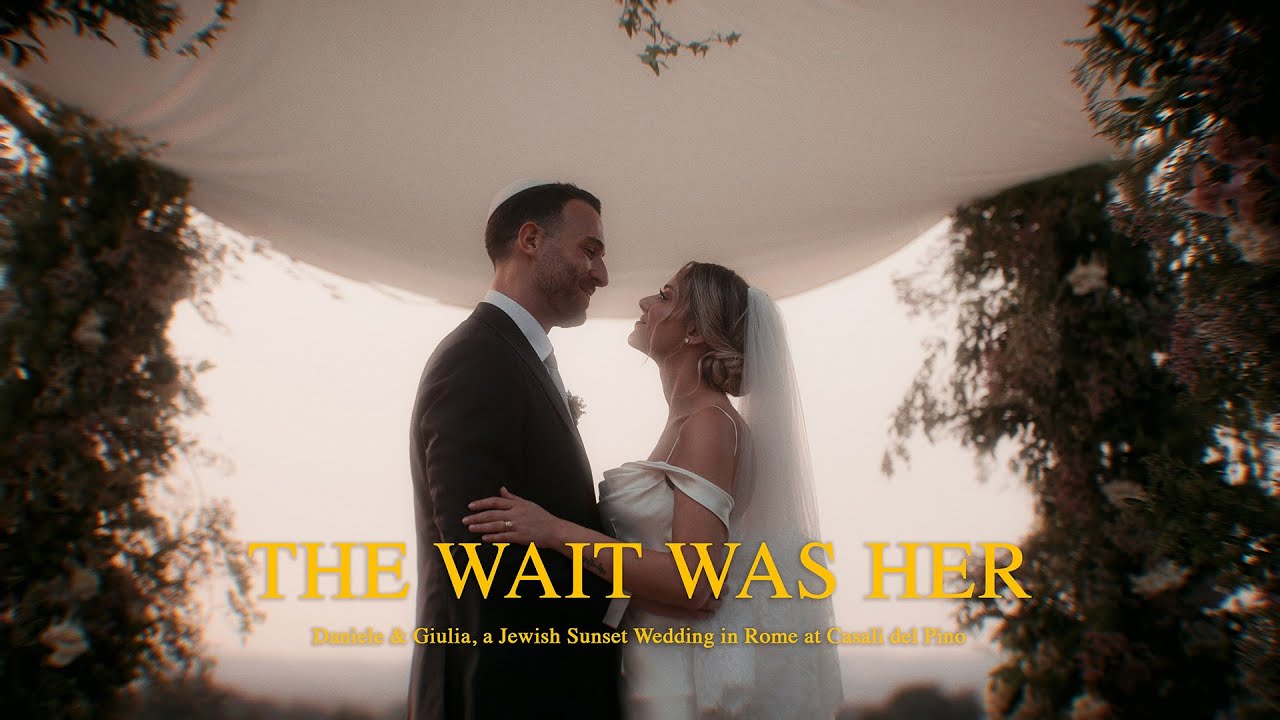 The Wait Was Her – Daniele & Giulia, a Jewish Sunset Wedding in Rome at Casali del Pino (SHORT)